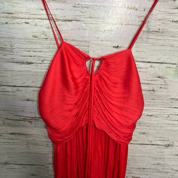 House of Harlow 1960 pink mini dress ruched size medium - Picture 2 of 7